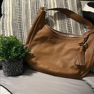 Michael Kors Brown Leather Hobo with Tassel